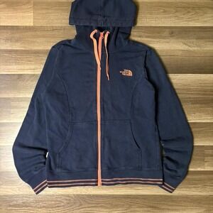The North Face blue and orange zip-up hoodie MEN SIZE L